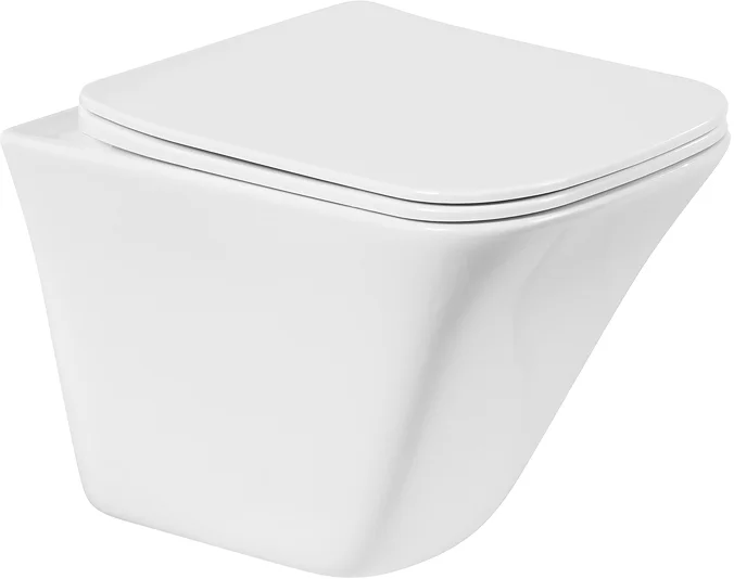 Чаша подвесного унитаза BelBagno MARMI без сиденья белый BB052CHR - 0