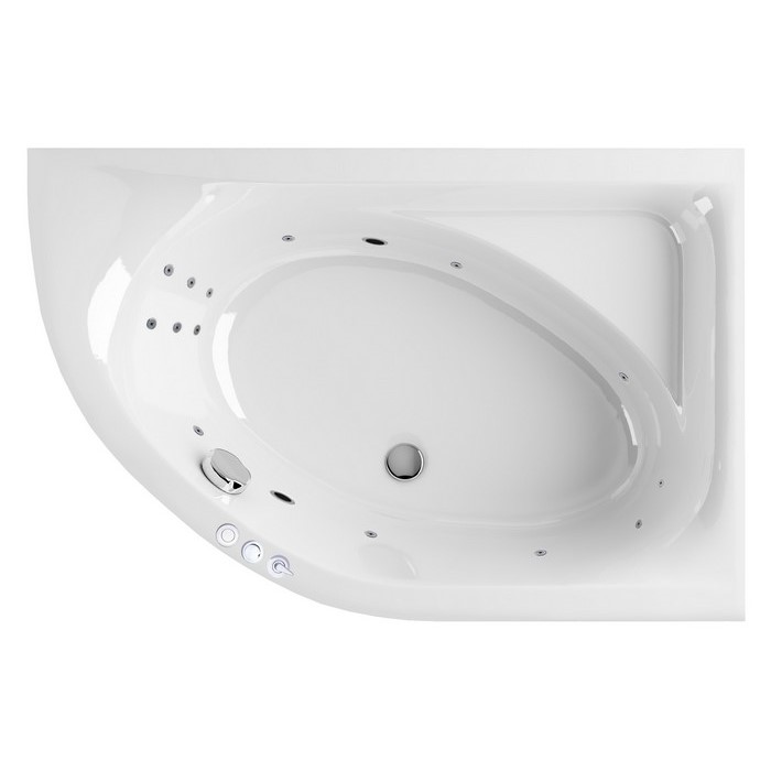 Ванна акриловая Excellent Aquaria Smart 170x110 R с гидромассажем белый - хром WAEX.ARP17.SMART.CR - 0