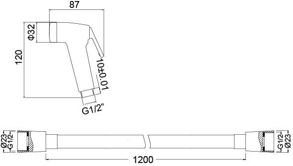 Гигиенический душ Timo SG-3052 chrome - 1