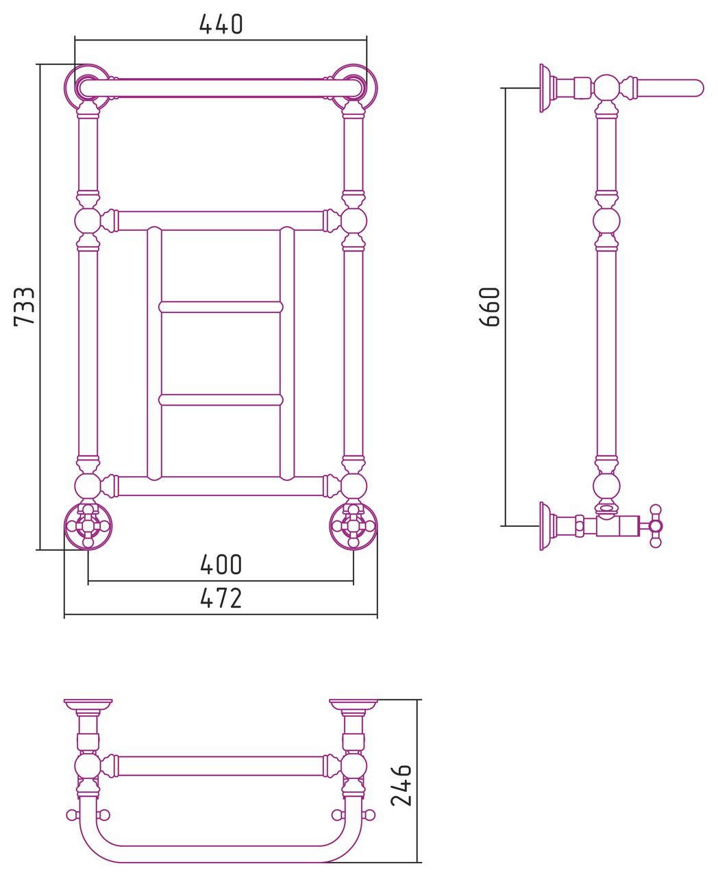Полотенцесушитель водяной ДР 