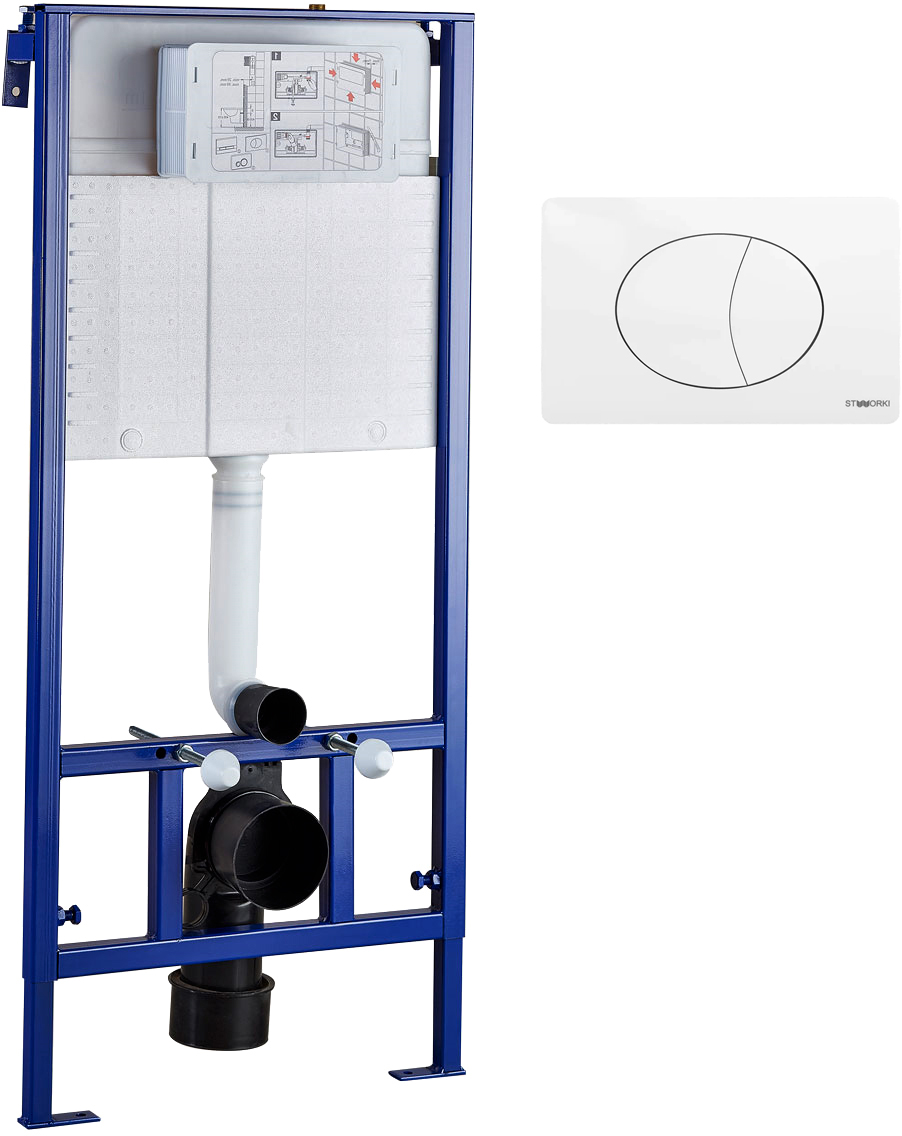 Система инсталляции для унитазов STWORKI 510162 с кнопкой смыва 230824 белой 555055 - 9