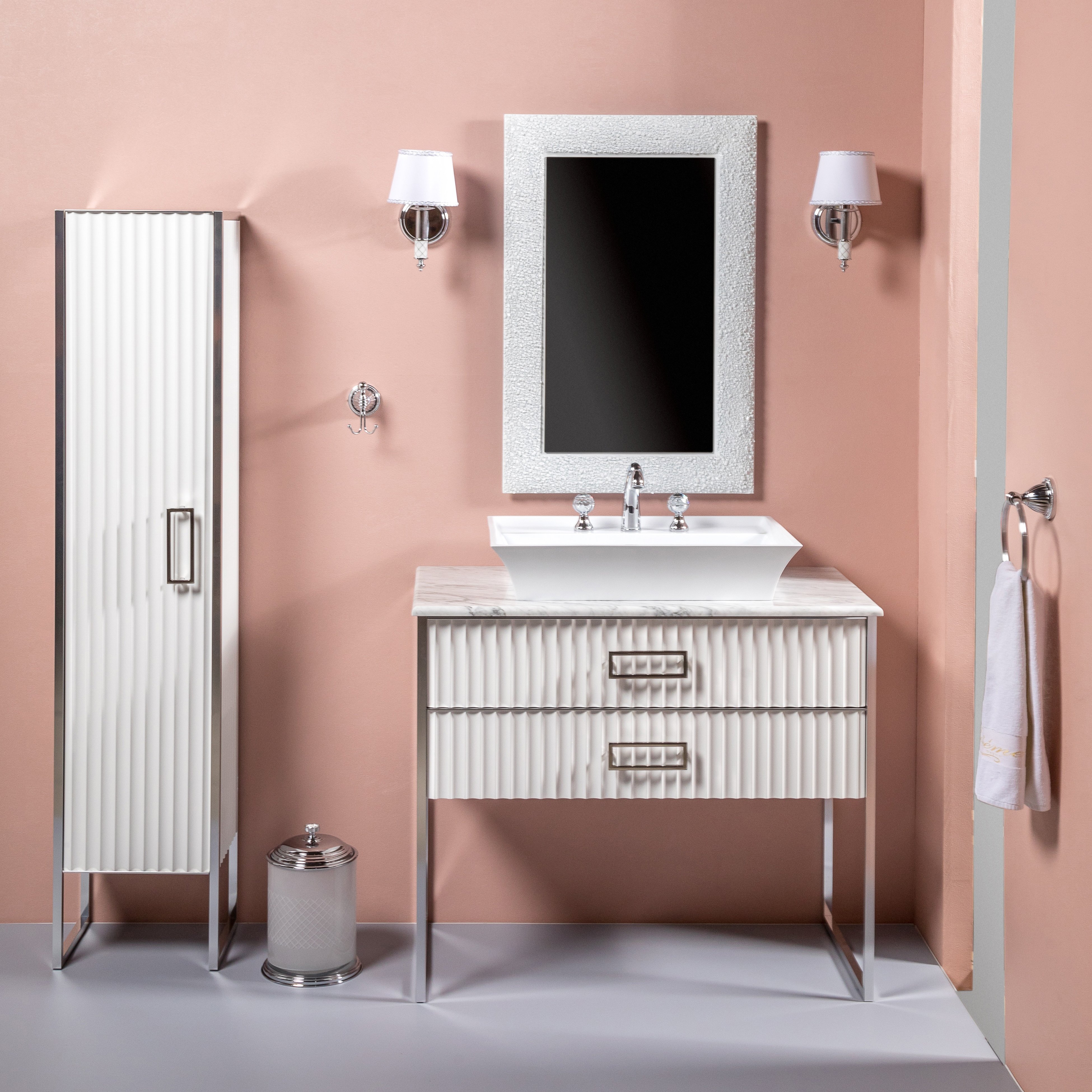 Зеркало Armadi Art NeoArt Aura 60 белое с подсветкой 537 - 1