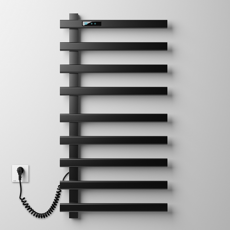 Полотенцесушитель электрический Black&White Moon 92х48 черный матовый 355BI - 1