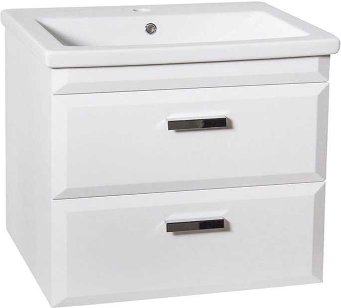 Тумба с раковиной Style Line Лотос 70 Люкс Plus подвесная, белая - 2