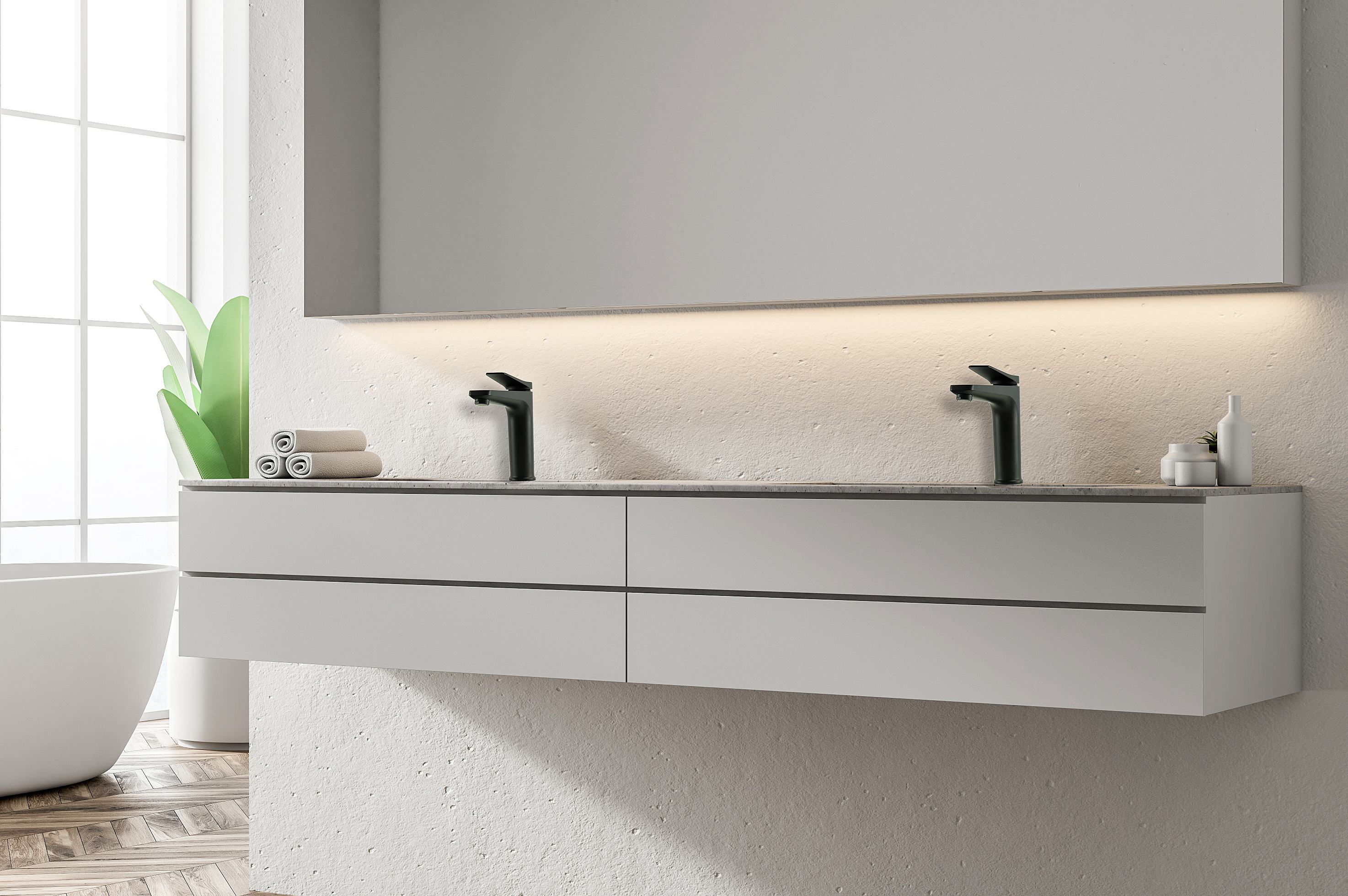 Смеситель Lemark Bronx для раковины, черный LM3737BL - 2