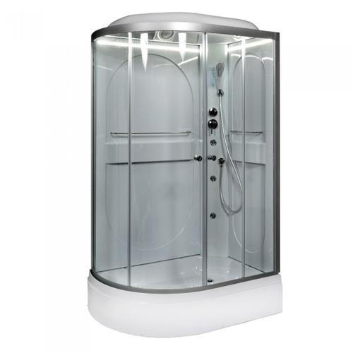 Душевая кабина Deto L 120х80 с гидромассажем, хром  L520RLED+GM - 1