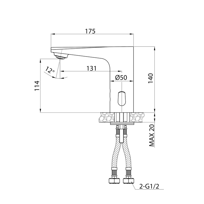 Смеситель для умывальника сенсорный PULSBS3i86 - 1