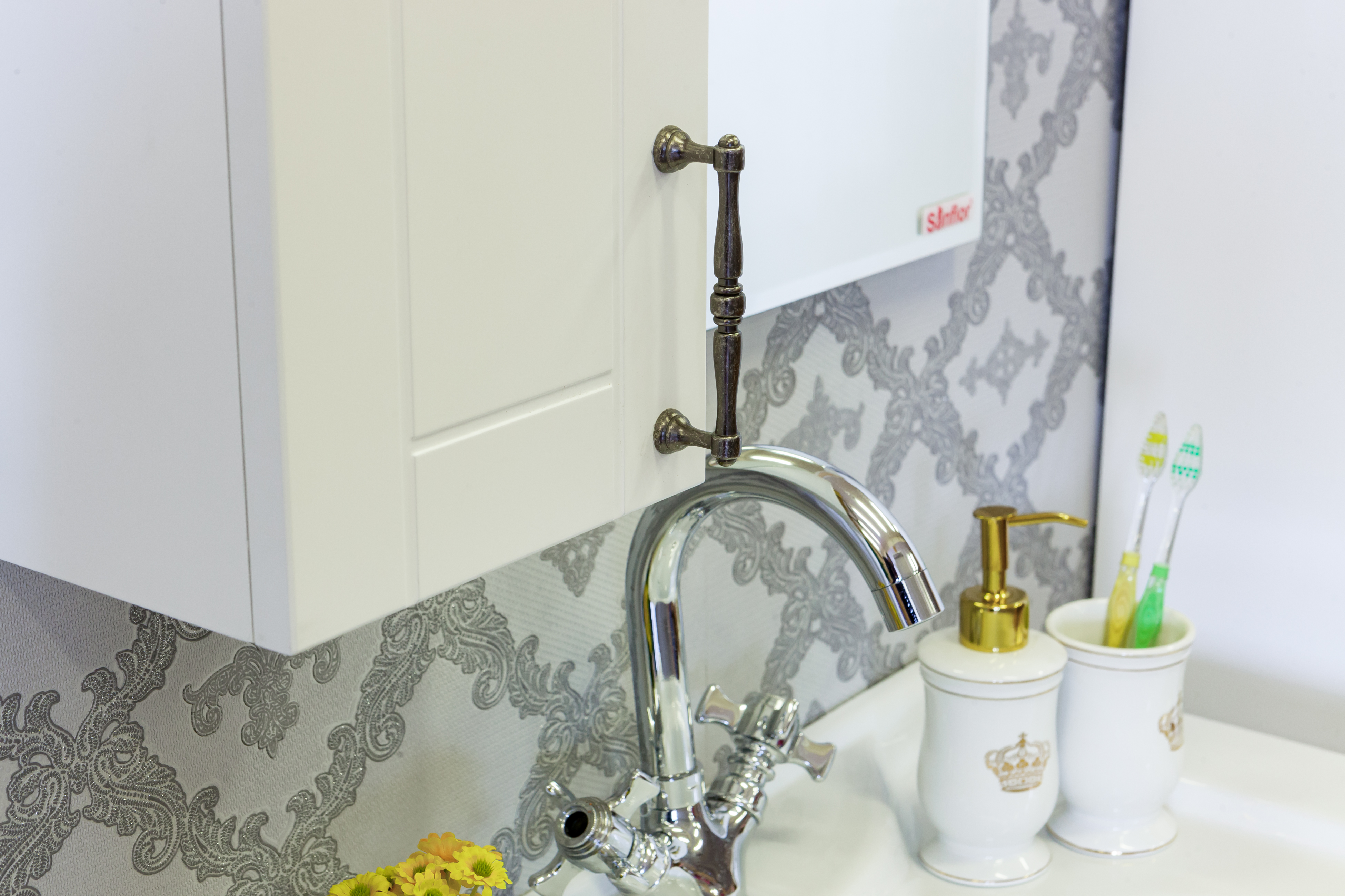 Зеркало-шкаф Sanflor Глория 85 L, белый С000005758 - 1