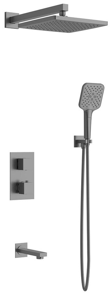 Душевой комплект Vincea Next с термостатом сталь VSFW-1N3TGM - 0