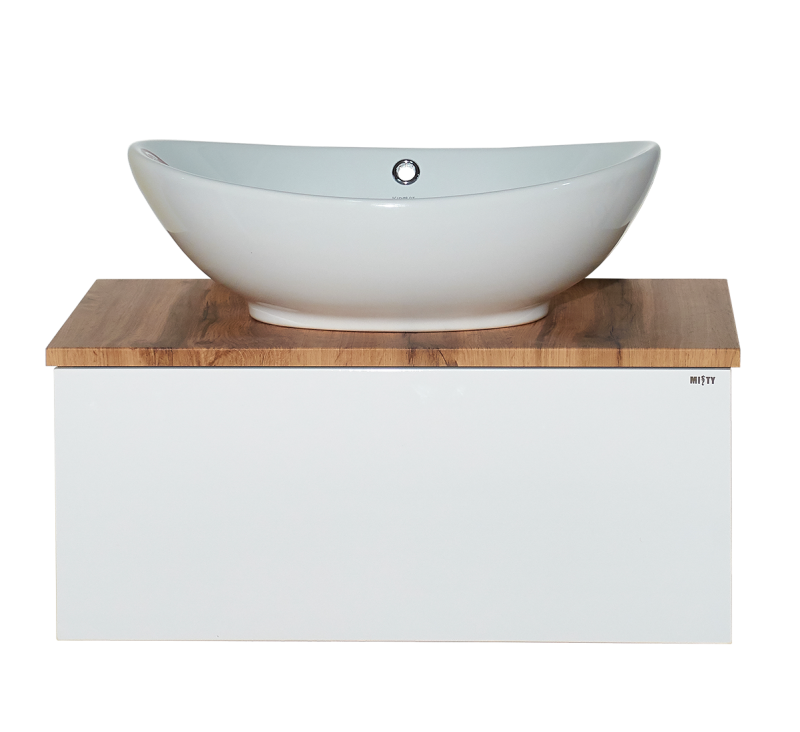 Тумба под раковину Misty Ива 70 белая - светлое дерево П-Ива-01070-951Я - 0