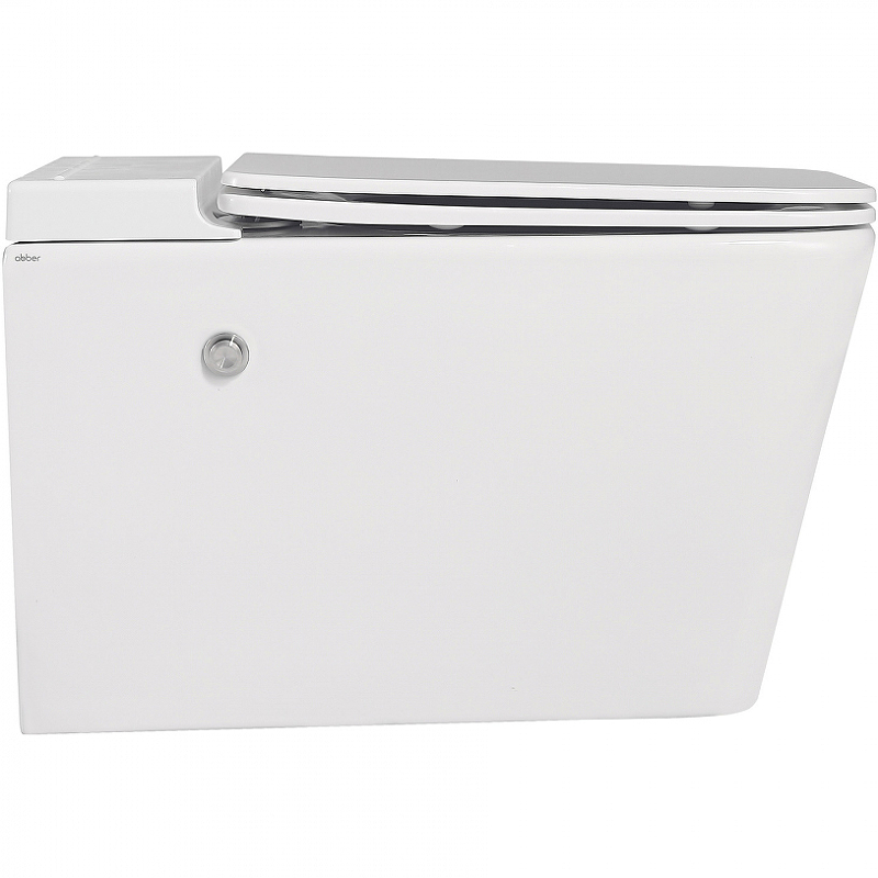 Подвесной унитаз Abber Rechteck белый с сиденьем микролифт AC1202P - 1