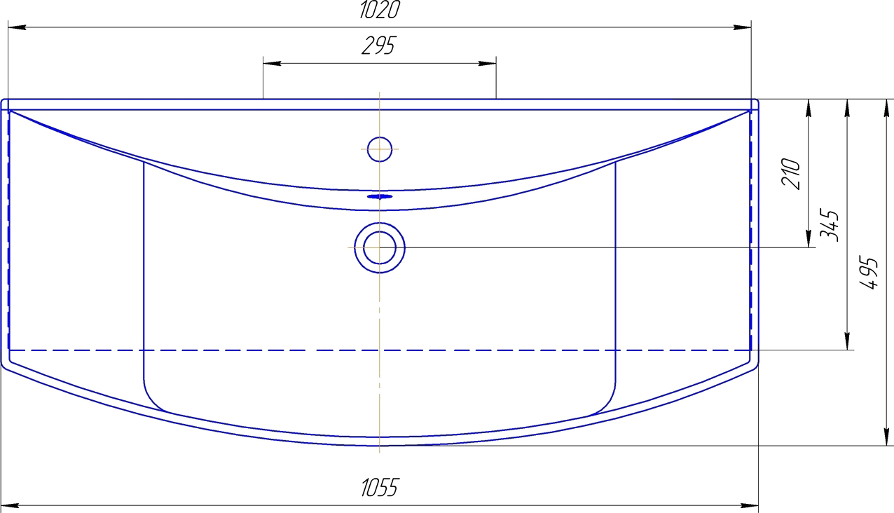 Тумба с раковиной Aqwella Allegro 105 с 3 ящиками - 6