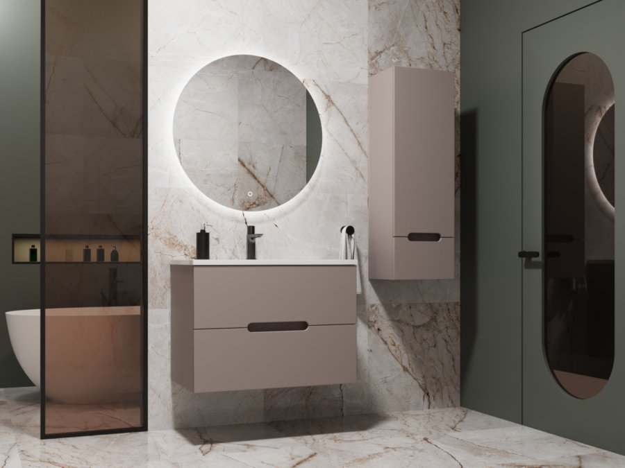 Тумба под раковину Style Line Матис 60 подвесная коричневый ЛС-00002296 - 5