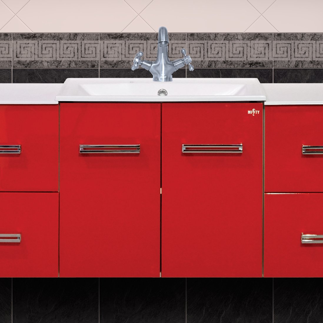 Мебель для ванной Misty Атланта красная Л-Атл01060-04ПрПо - 1