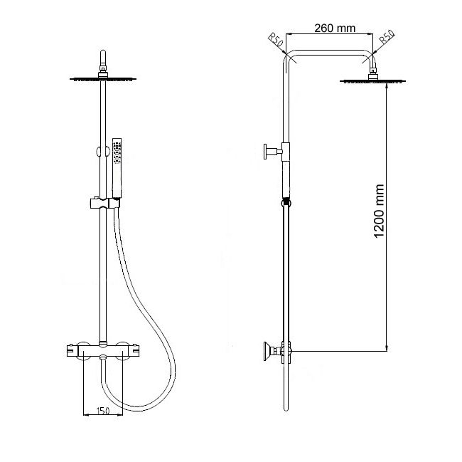 Душевая стойка RGW Shower Panels SP-21 21140121-01 - 1