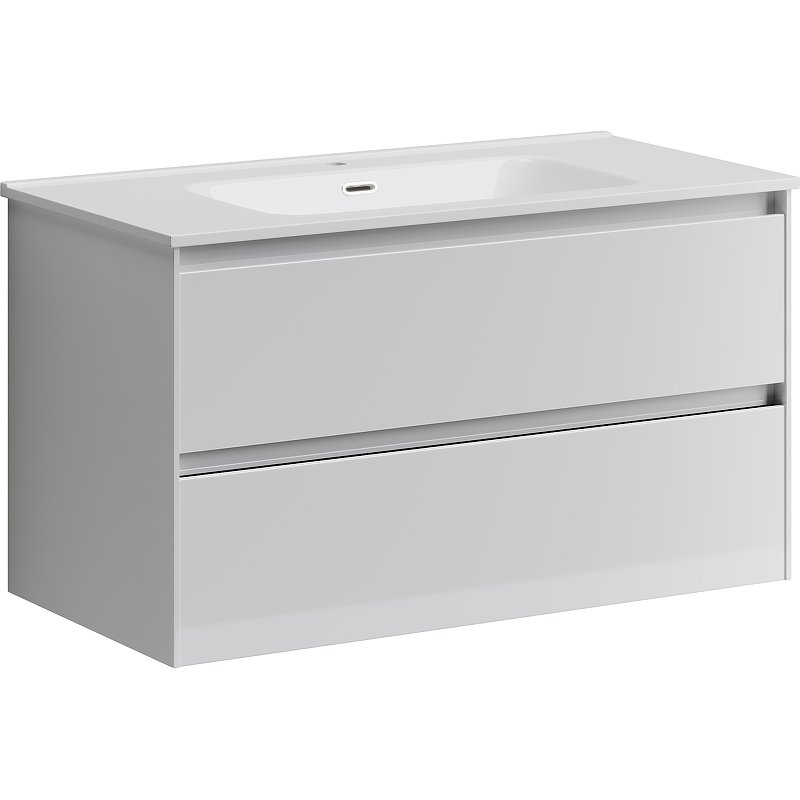 Тумба под раковину подвесная Sancos Cento 90 белая глянцевая CN90W - 0