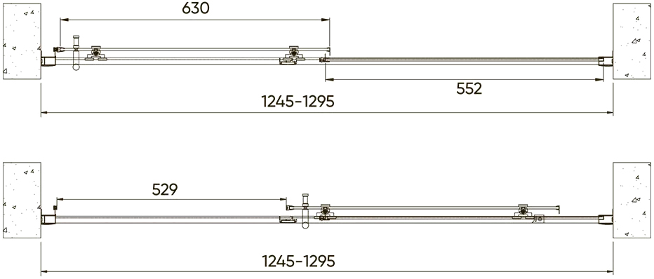 Душевая дверь Veconi Vianno 130, черный  VN72B-130-01-C4 - 3