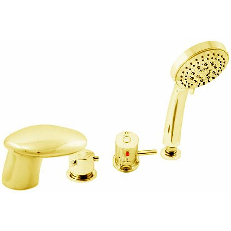 Смеситель на борт ванны термостатический Rav Slezak Dunaj золото DT271.5PZ - 0