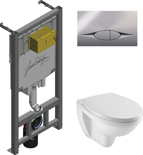 Комплект Jacob Delafon Patio E29025-NF-M15 кнопка хром - 0