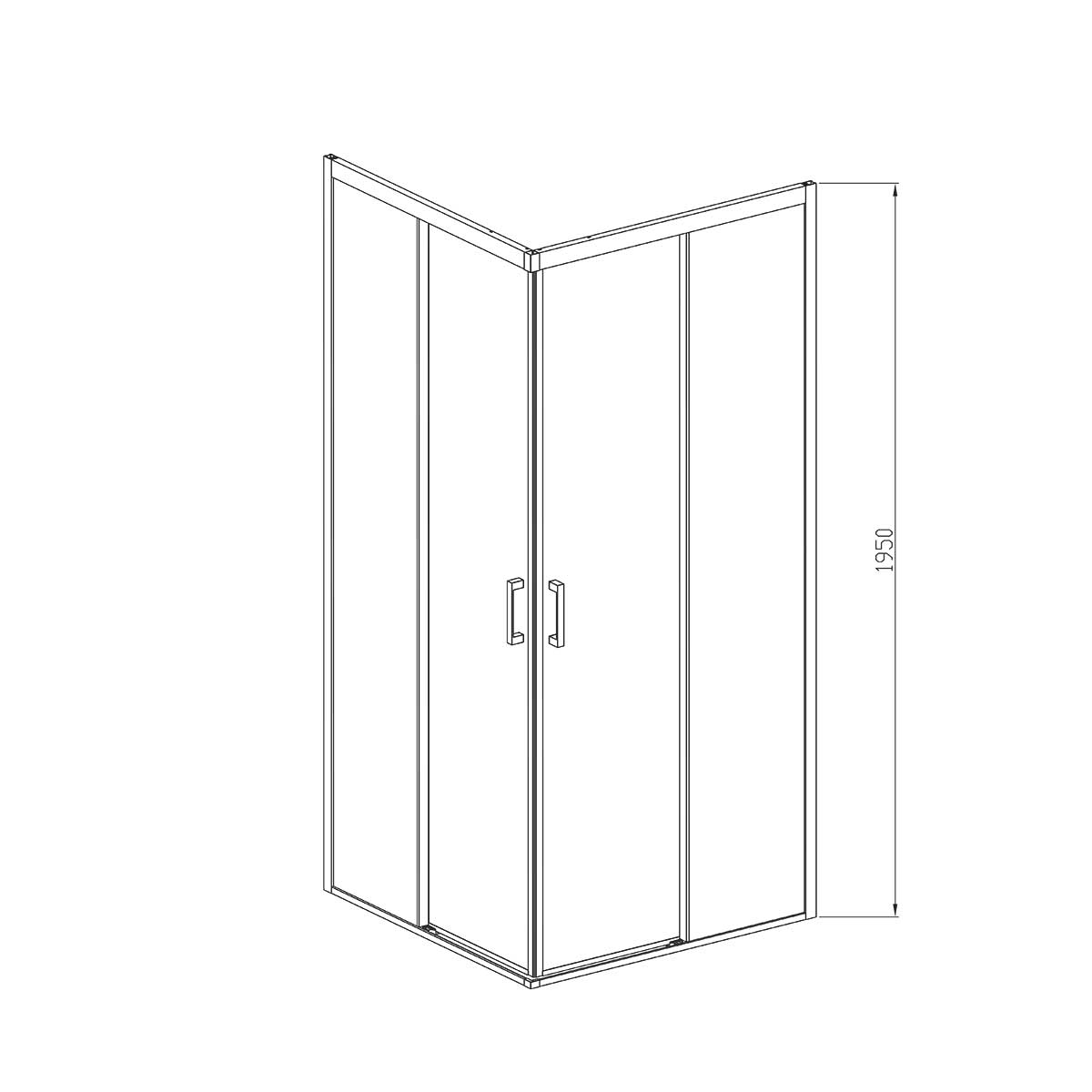 Душевой уголок Vincea Soft 90х90 профиль темный хром стекло прозрачное VSS-3SO900CLGM - 2