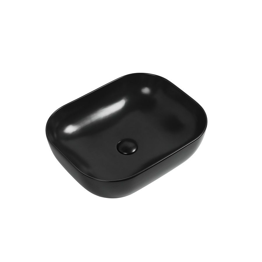 Раковина керамическая накладная AM110-T-MB, цвет чёрный матовый - 0