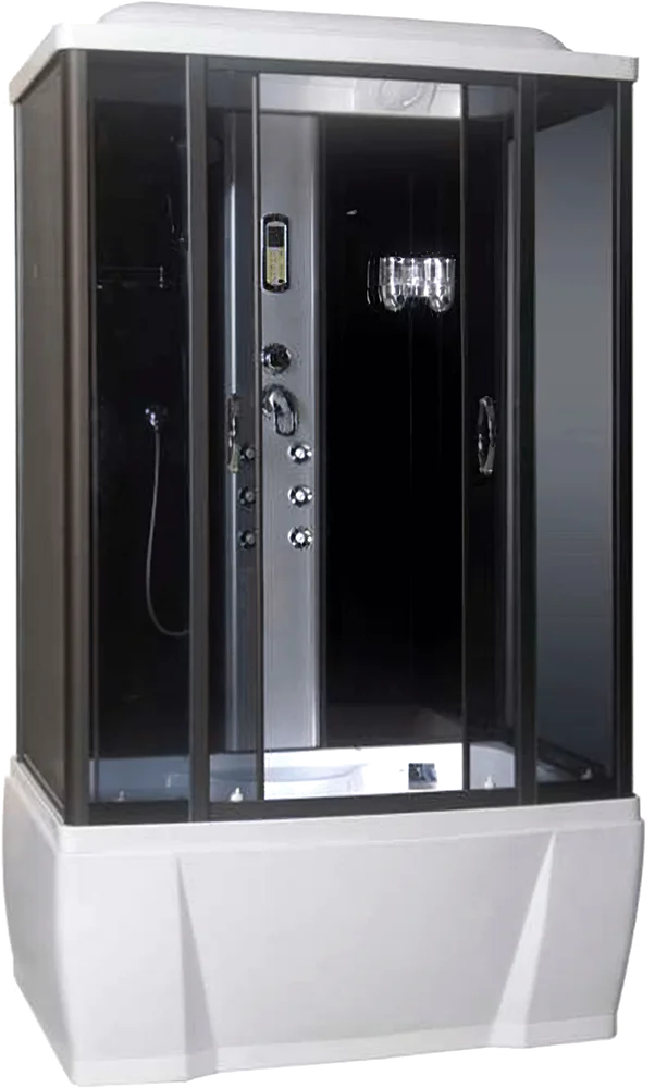 Душевой бокс Arcus 120х85 черный стекло тонированное AS-606 - 0