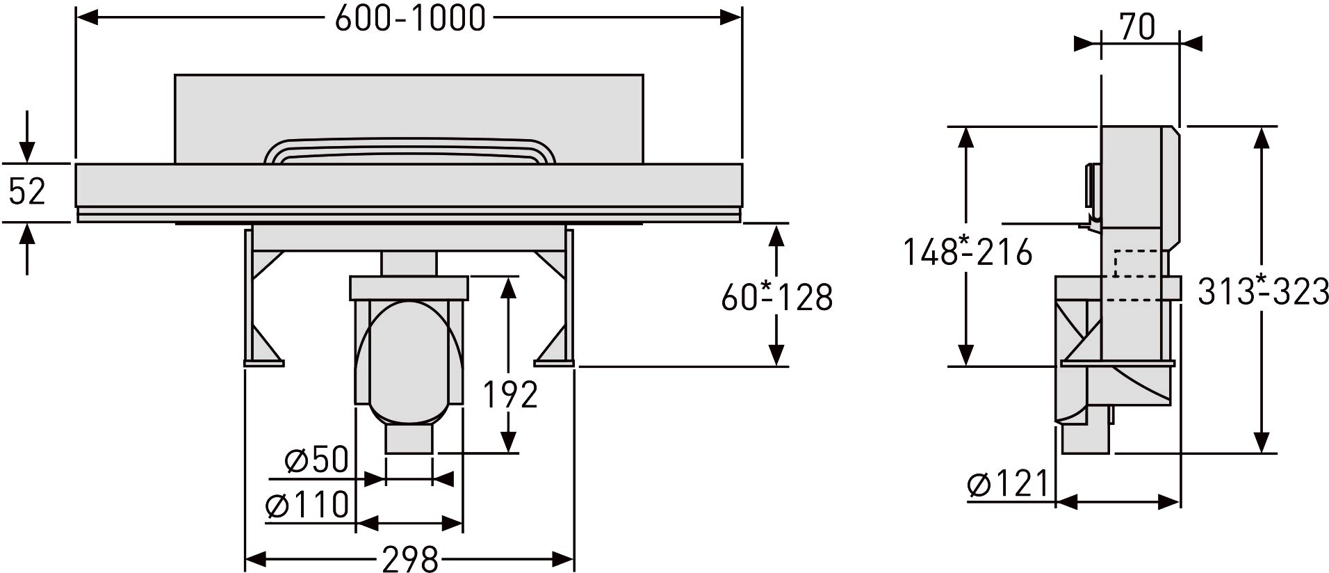Душевой лоток Berges Wasserhaus Wall 100 см 092057 - 8