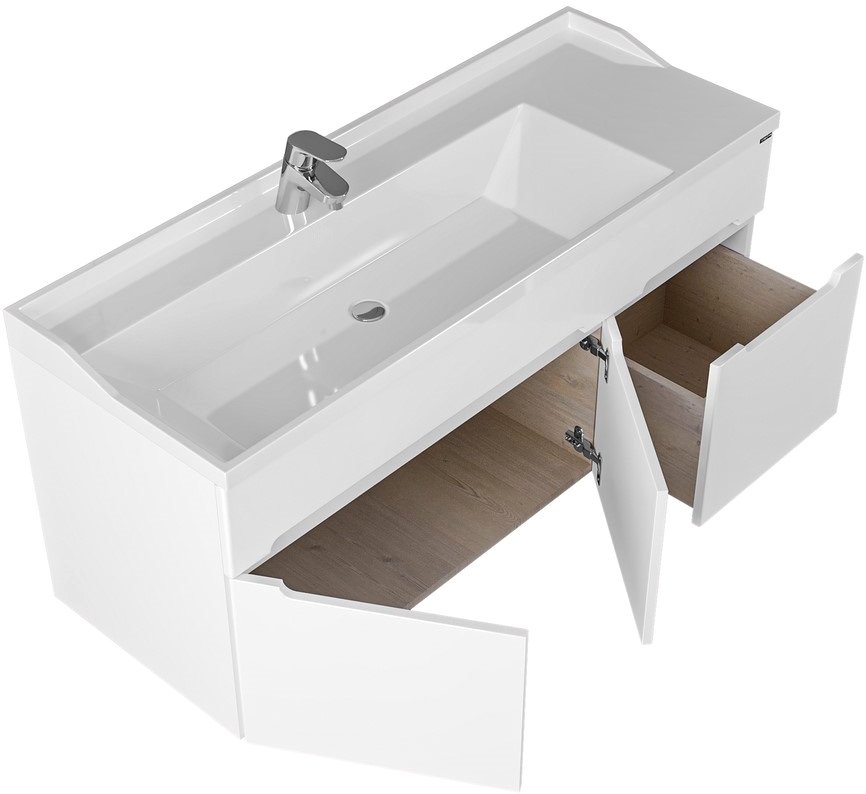 Тумба под раковину подвесная Санта Лондон 120 белый 224032 - 1