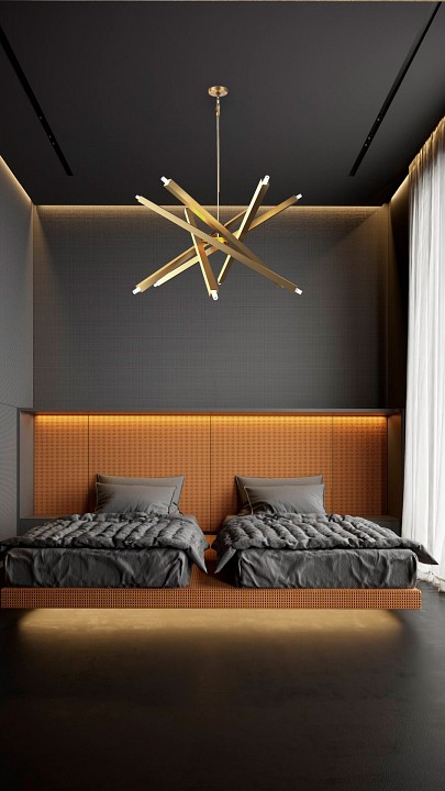 Люстра на штанге Milosh Tendence 793 0793CL-12GD - 1