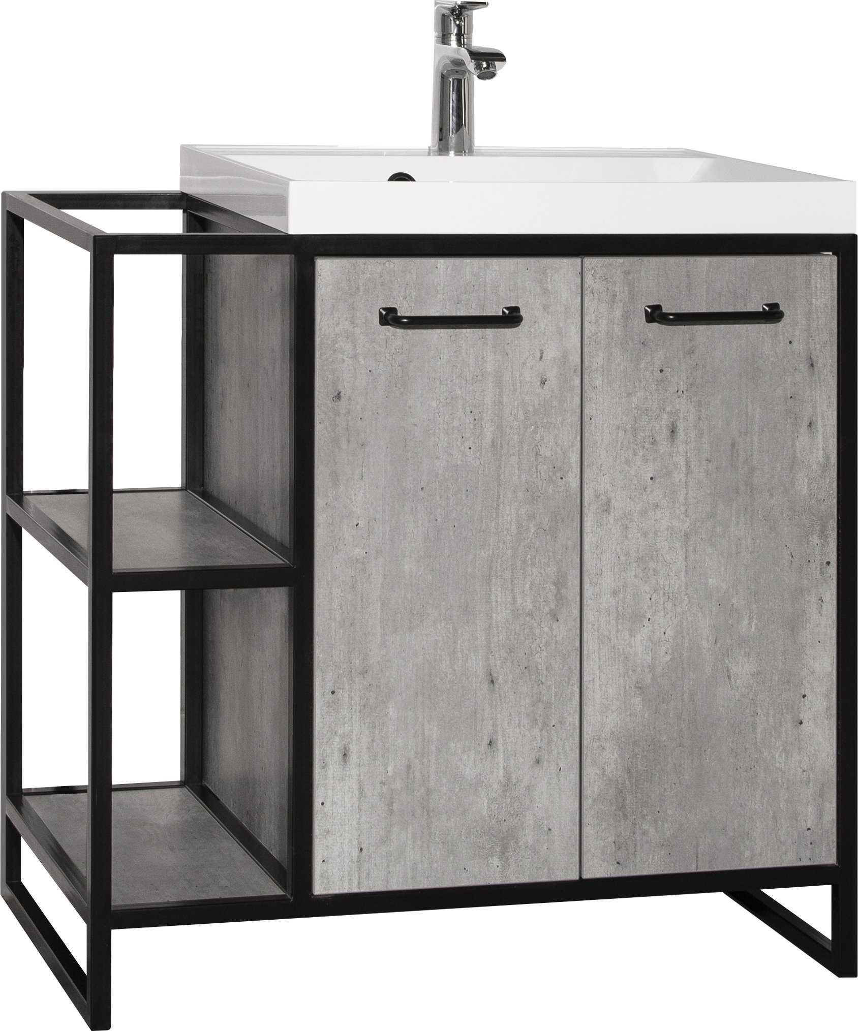 Тумба для комплекта Style Line Лофт 80 бетон ЛС-000010019 - 7