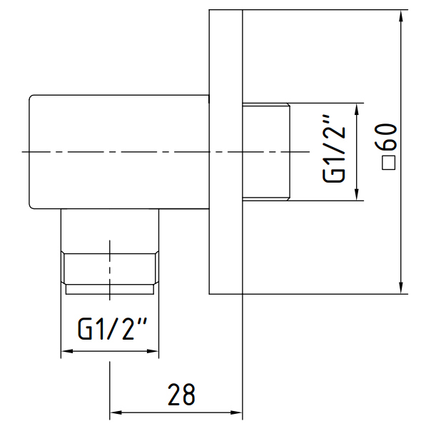 Шланговое подключение E.C.A 102126388C1EX черный матовый - 1