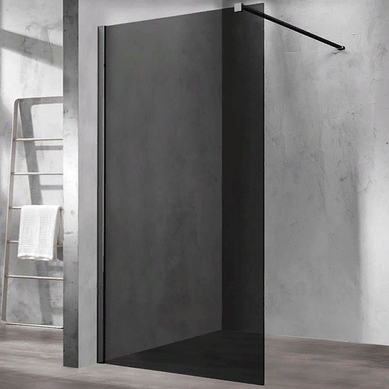 Душевая перегородка Vincea Walk-In 100х200 черный матовый стекло тонированное VSW-1H100CGB - 0