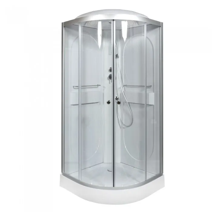Душевая кабина Deto L 90х90 с электрикой, хром  L609EL - 1