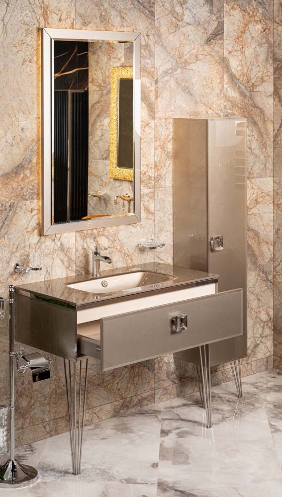 Тумба под раковину Armadi Art Lucido 80 бежевый 770-080-D - 4