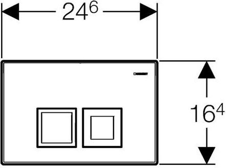 Кнопка смыва Geberit Delta 50 115.135.46.1 хром матовый - 1