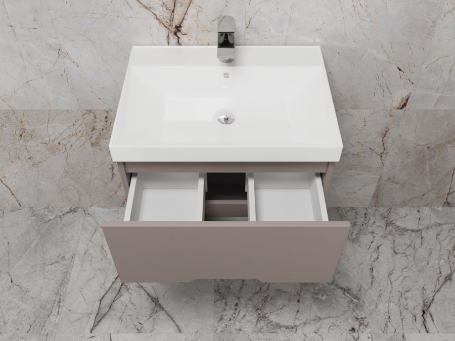 Тумба под раковину Style Line Матис 60 подвесная коричневый ЛС-00002296 - 3