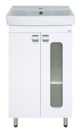 Тумба с раковиной Misty Урал 50 белая глянцевая УТ000011700 - 0