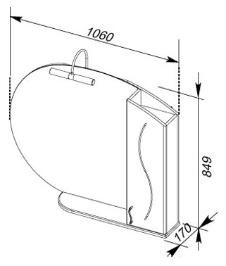 Зеркало Aquanet Моника 105 186776 - 5