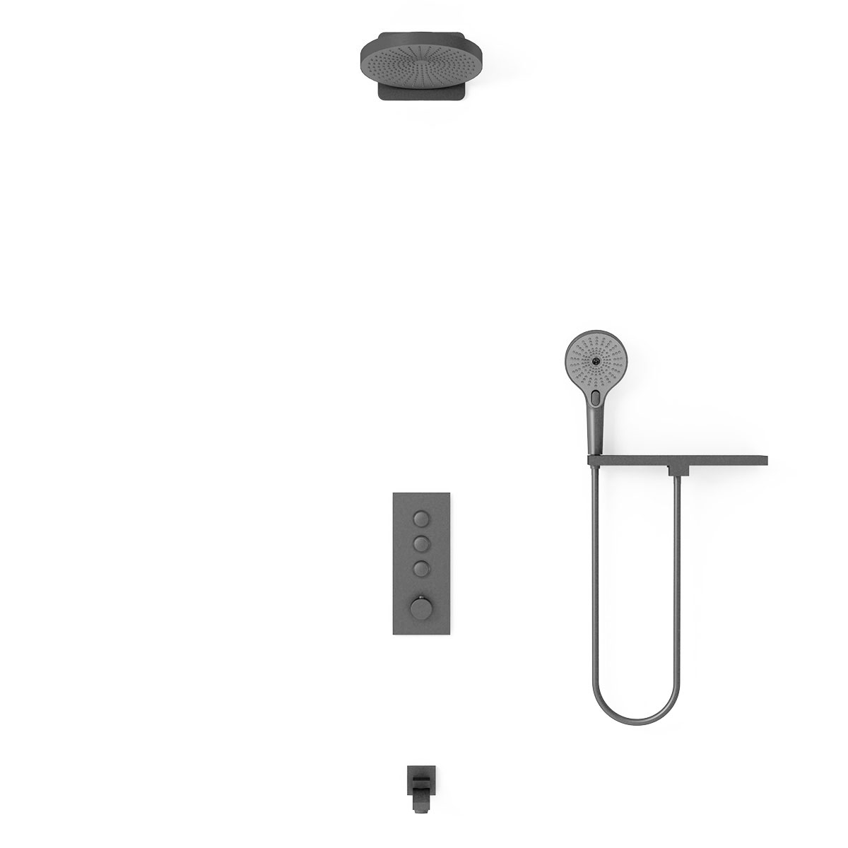 Душевой комплект Vincea Inspire с термостатом темный хром VSFW-433TI1RGM - 1