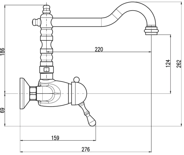 Смеситель для кухни Rav Slezak Labe бронза L502.5/28SM - 1