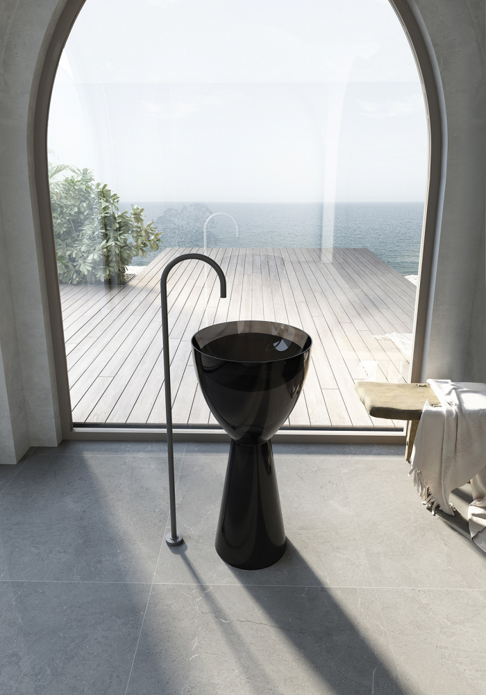 Раковина напольный ABBER Kristall 45 черный  AT2703Onyx - 1