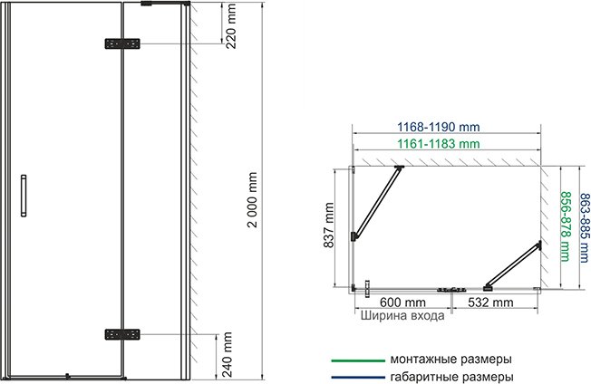 Душевой уголок Wasserkraft Aller White 10H07RW 120x90 см 10H07RWHITE - 4