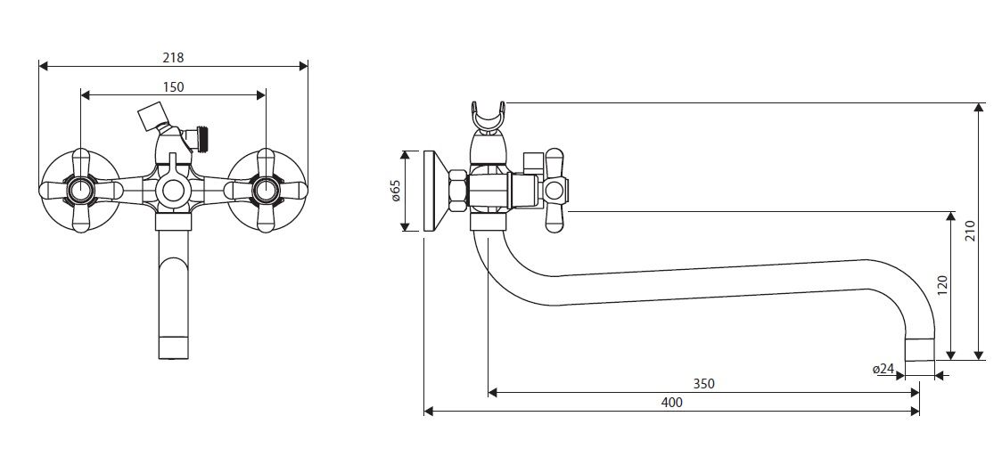 Смеситель Dorff Vintage универсальный D6095000 - 4