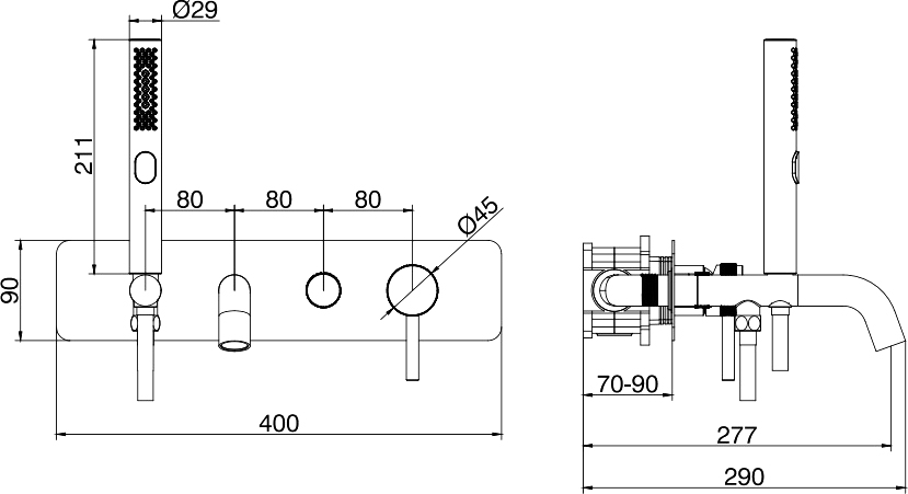 Смеситель для ванны с душем Allen Brau Priority черный матовый 5.31006-31 - 3