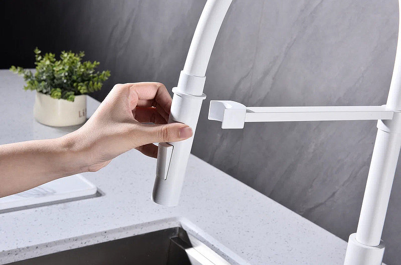 Смеситель для кухни Paulmark Halt белый матовый Ha214021-431 - 7