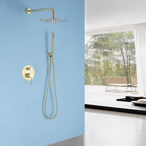 Душевая система Abber Emotion золото, матовый  AF8818G - 1