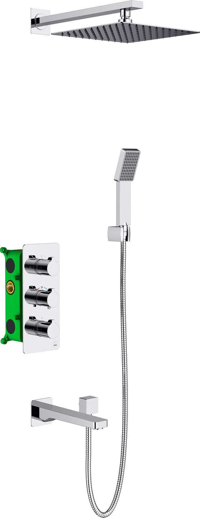 Душевая система встроенная с термостатом Timo Petruma SX-5149/00SM хром - 0