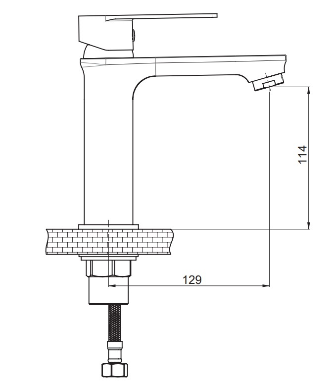 Смеситель для раковины GPD Provido хром MLB156 - 1