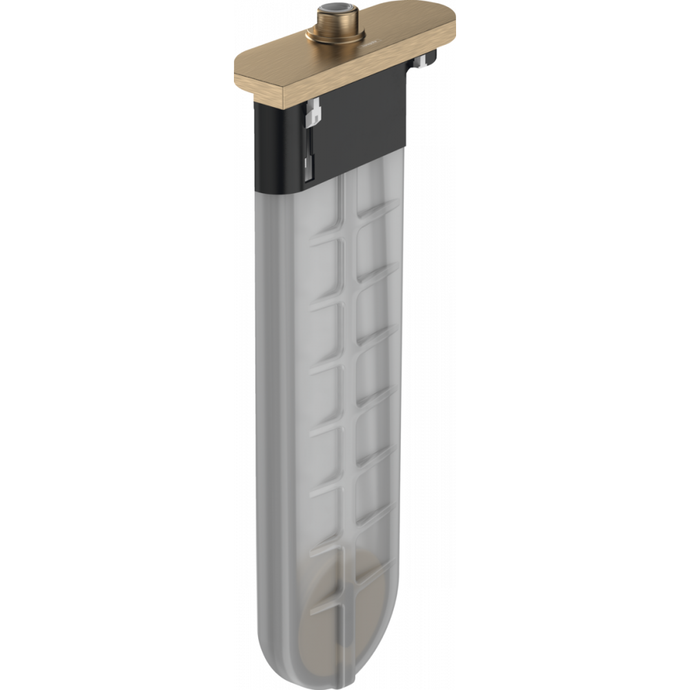 Внешняя часть с прямоугольной розеткой Hansgrohe sBox, шлифованная бронза 28010140 - 0