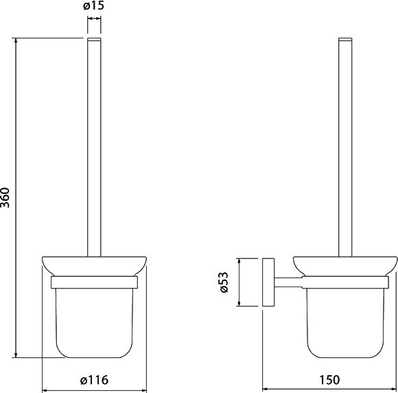 Ершик Iddis Sena SENSSG0i47 матовое стекло - 2